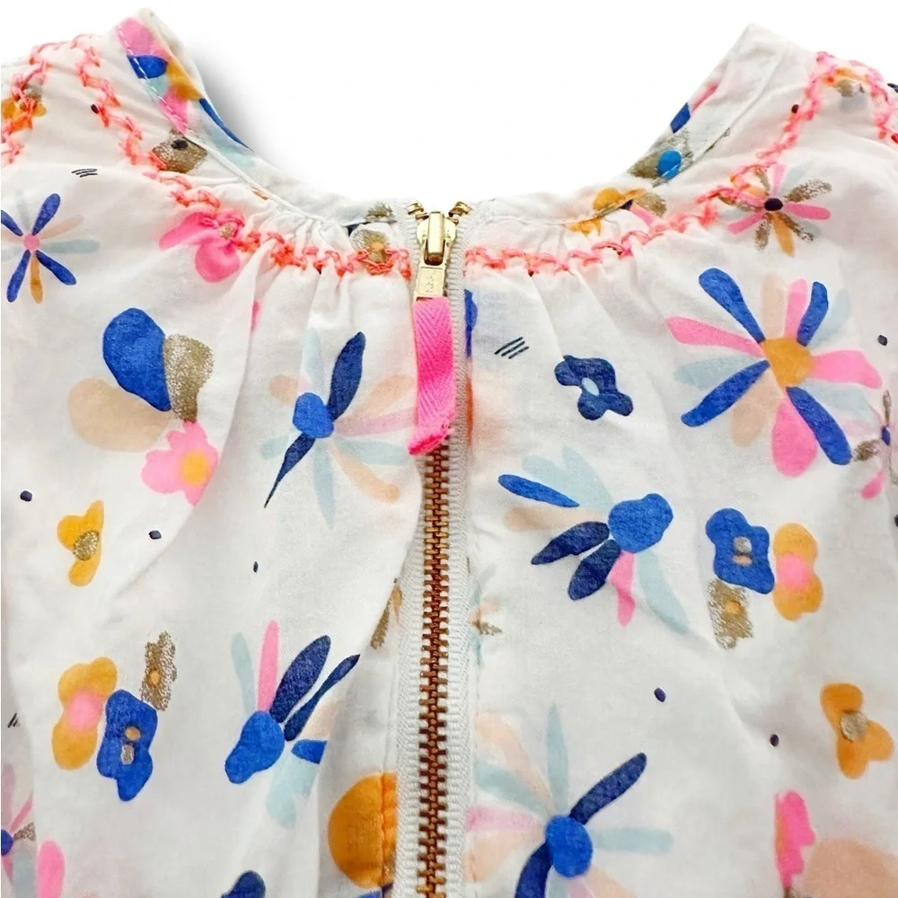 Egg by Susan Lazar | Pintucked Floral Baby Dress (12 mos) - Picture 5 of 7